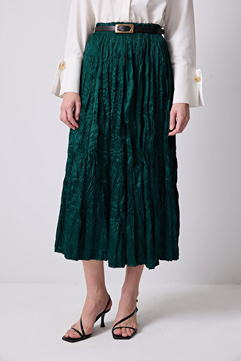 Touché Privé Crushli Satin Skirt