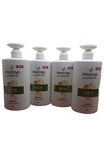 Pantene Active Nutrition Plex Power and Shine 800 ml Shampoo X 4 Pcs