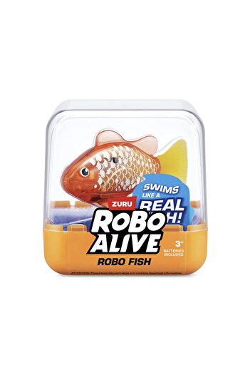 TOYFEST 1.8 Metre Derine Dalan Suda Renk Değiştiren Yüzen Pilli Robo Alive Balık - 6.8 CM - 1 ADET - ALTIN