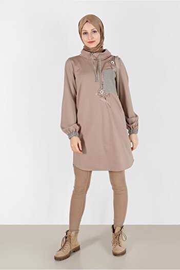 Alvina Embroidered Plaid Patterned Tunic - 42371