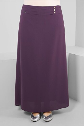 Alvina BUTTON DETAILED A-LINE SKIRT 60411