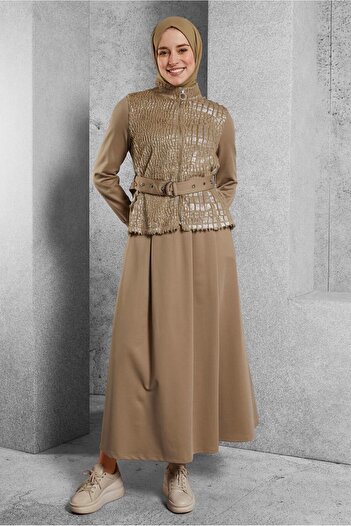 Alvina 45127 Model Tracksuit Set with Skirt and Belt