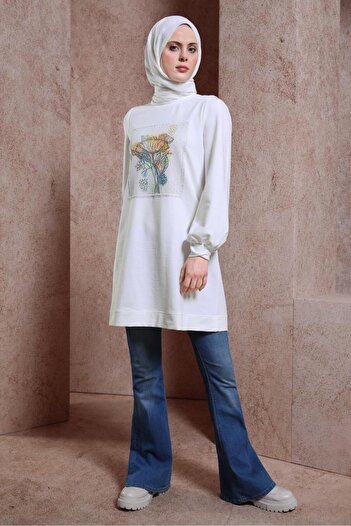 Alvina Tunic Padded Printed Tracksuit - 43784