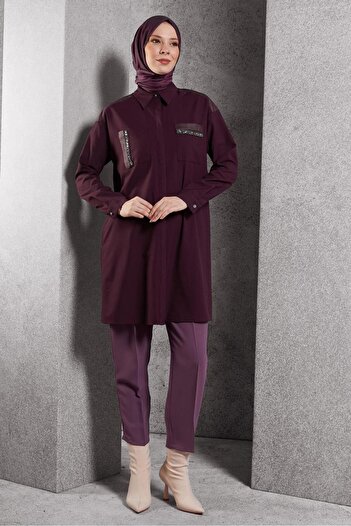 Alvina Shirt Collar Saw Tunic 45154