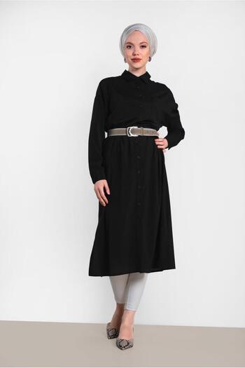 Alvina Buttoned Tunic with Side Slips 4435