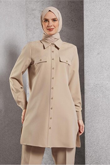 Alvina 45117 Model Shirt Collar and Pants Set