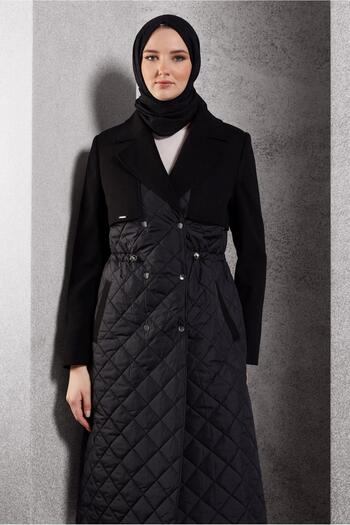 Alvina 90533 Model Quilted Patterned Coat