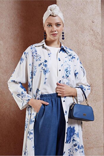 Alvina Linen Set 44773 - Patterned Trousers