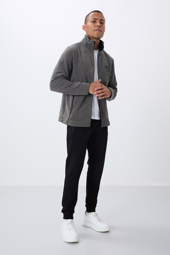 AIR JONES Ανδρικό φούτερ Hardy Dark Grey Standard Fit Fleece - 88299