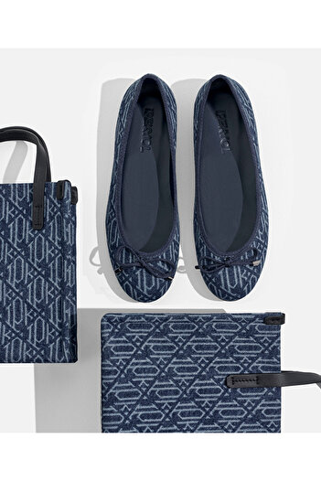 İpekyol Monogram denim babet