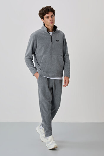 AIR JONES Ανδρική αθλητική φόρμα Carol Grey Fleece - Melange, 85226