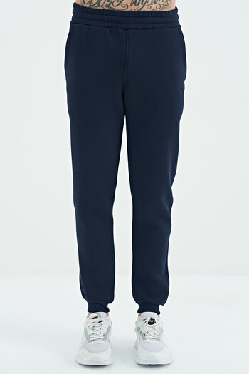 AIR JONES Ανδρική φόρμα αθλητικής φόρμας Sean Navy Blue με επένδυση - 84928