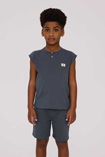 Nebbati Basic Bg Store Boy's Anthracite Tank Top