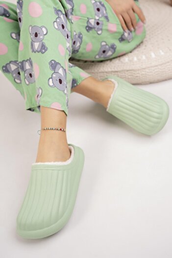Moda Frato Modafrato Flora Indoor Woolen Unisex Παντόφλες House Χειμερινές Παντόφλες Αδιάβροχες