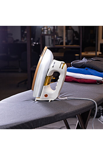 Geepas Automatic Dry Iron-GDI2780, 1200W Heavy Weight Iron with 60 Microns Nonstick Golden Teflon Soleplate