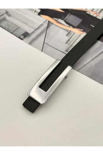 MODAM HİFA Desng Silver Buckle Γυναικεία ζώνη παντελονιού Ζώνη φόρεμα Ζώνη πουκάμισο Ζώνη παλτό