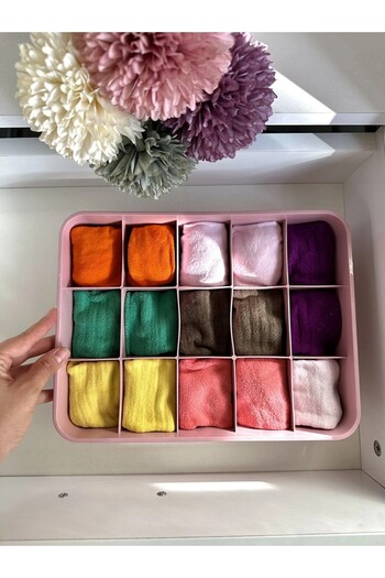 LEON LİFE 15 Compartment Drawer Organizer Tie Socks Jewelry Organizer