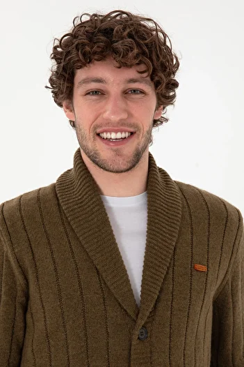 U.S. Polo Assn. Men's Khaki Knitwear Cardigan 50297061 -Vr027