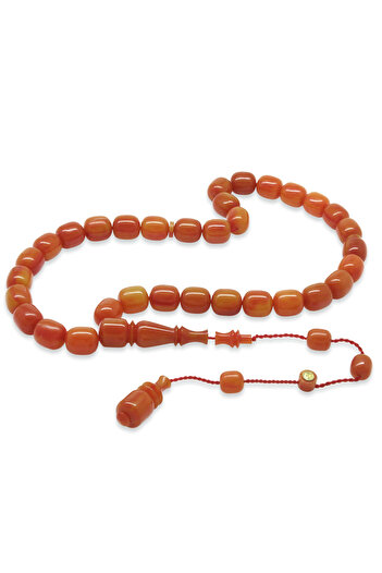 Tesbihane Brown Catalin Rosary - Systemed, Master Workmanship, Capsule Cut