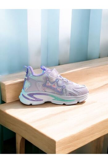 pepino Girl's Crown Detailled Imported Rubber Sole Daily Shoes