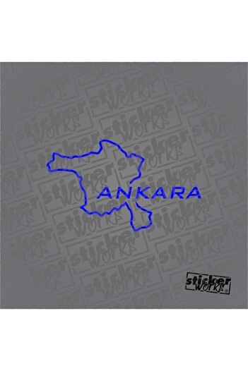Sticker Works Autocolant pentru harta Ankara