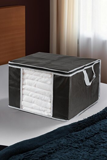 Hayveys home Black Windowed Pillow Quilt Sweater Storage Bag