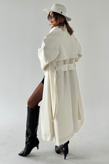 bb butik basic Nano Tech Thick Casual Trench Coat Bbtc0050