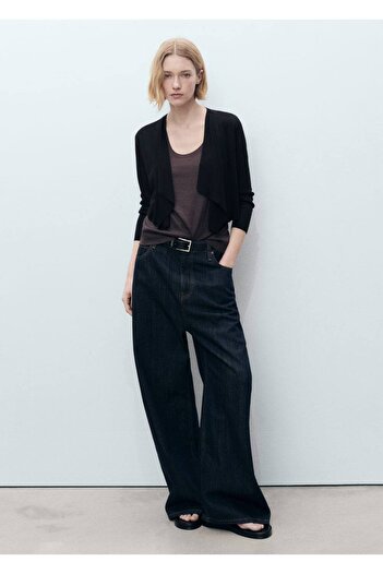 MANGO Woman Short Knitted Cardigan