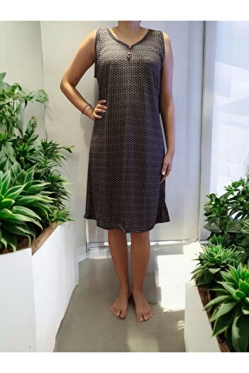 enmodaiçgiyim Multicolor Patterned Women's Zero Sleeve Dress
