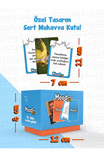 Zigzag Mooduna Göre - Komik Mood Oyunu | Arkadaş & Aile İçin Kutu Oyunu | Kart Oyunu | 216 Kart