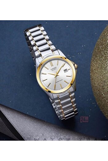 Casio ASIO LTP-1183G-7A 29mm Water Resistant Analog Watch with Stainless Steel Strap - Silver/Gold