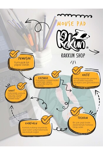 rakkun shop Work Now, Cry Later Printed Mousepad with Wrist Support
