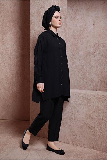 Alvina SHIRT COLLAR PANTS SUIT 44412
