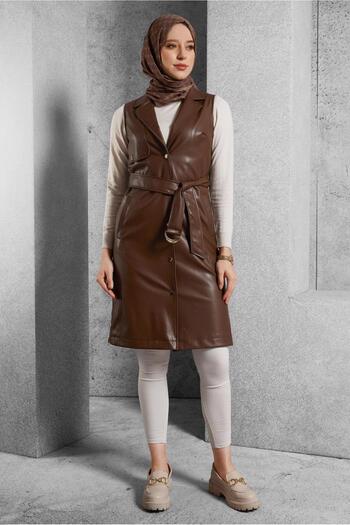 Alvina Belted Sunny Leather Vest 45241