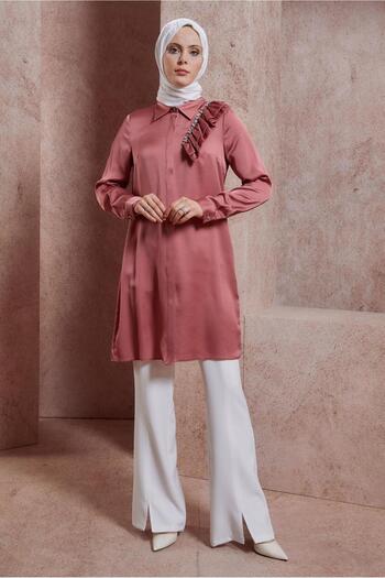 Alvina RIFFIR DETAILED SATIN TUNIC 43868