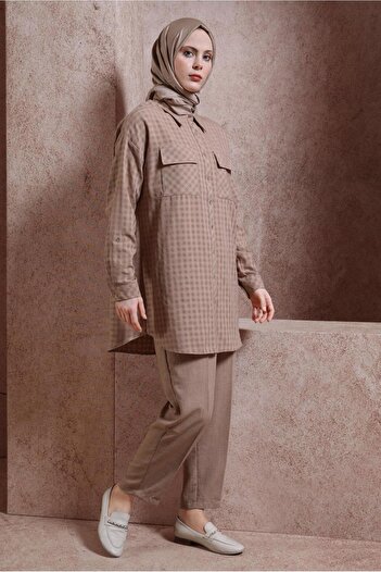 Alvina PLAID PATTERNED PANT SUIT 44477