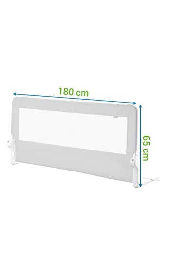 Wellgro 180*65 cm Gray Bed Barrier, Bed Guardrail