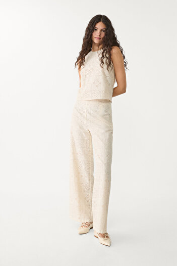 Stradivarius Embroidered Trousers Limited Edition