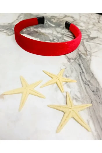 Lissa Aksesuar Velvet Fabric Thin Crown