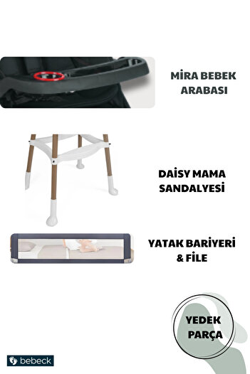 Bebeck Bebeyatmaz Spare Parts - Table, High Chair Leg Net