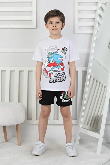 NEWKİDS 3-10 Years Old Boy's Suit with Character Printed Shorts