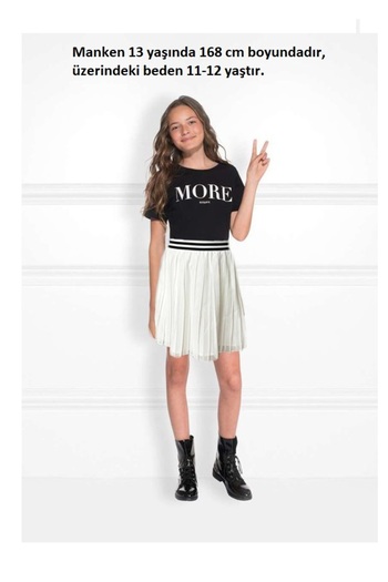 By Piera Pleated Chiffon Kids Skirt 0933