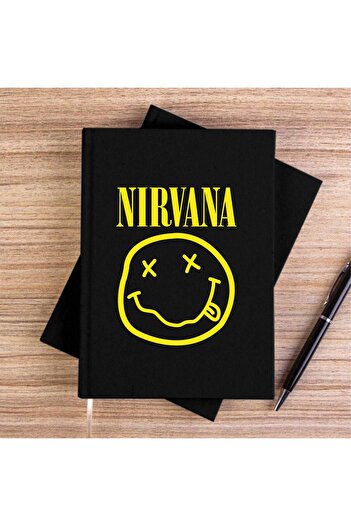 CrowsGate Nirvana Logo Black Canvas Notebook