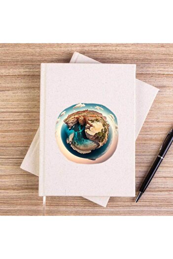CrowsGate Planet Unlined Canvas Notebook
