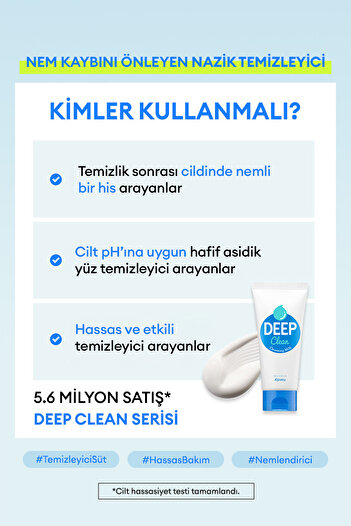 Missha Hassas Ciltler Için Cilt & Makyaj Temizleme Sütü A'pıeu Deep Clean Cleansing Milk 130ml