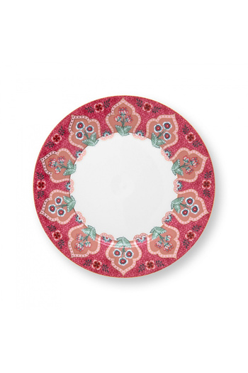 Pip Studio Porcelain plate, Pip Studio, Pink, 21cm, Flower Festival collection
