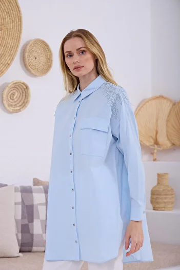 Moodbasic Stoned Lace Shirt