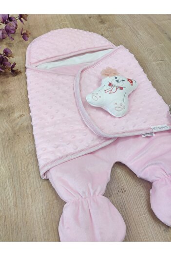 Tomuycuk Bebek Dış Kundak Battaniyesi Hastane Çıkışı Kundak Topçikli Oyuncaklı Uyku Tulumu Bebek Mont