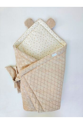 Tomuycuk Brown Girl Boy Baby Blanket Natural Sleeping Swaddle Hospital Exit Newborn Seasonal Gift