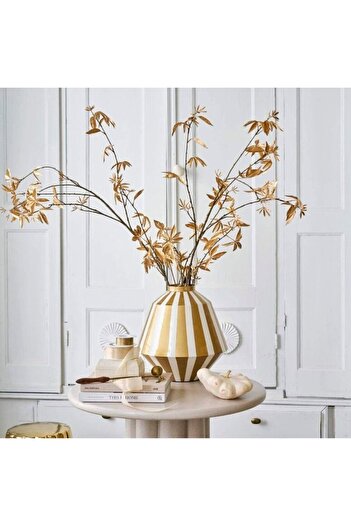 Pip Studio Vaza decorativă, din metal, Pip Studio, White-Gold, 35 cm, colecția Royal Dot Delight